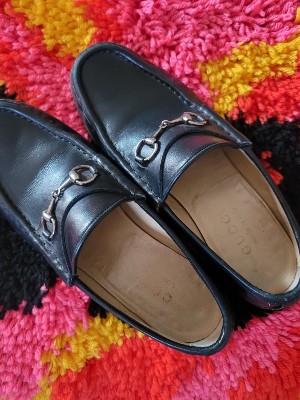 Vintage Gucci Horsebit Loafers in Black Leather Size 37C (~6.5 in US womens)